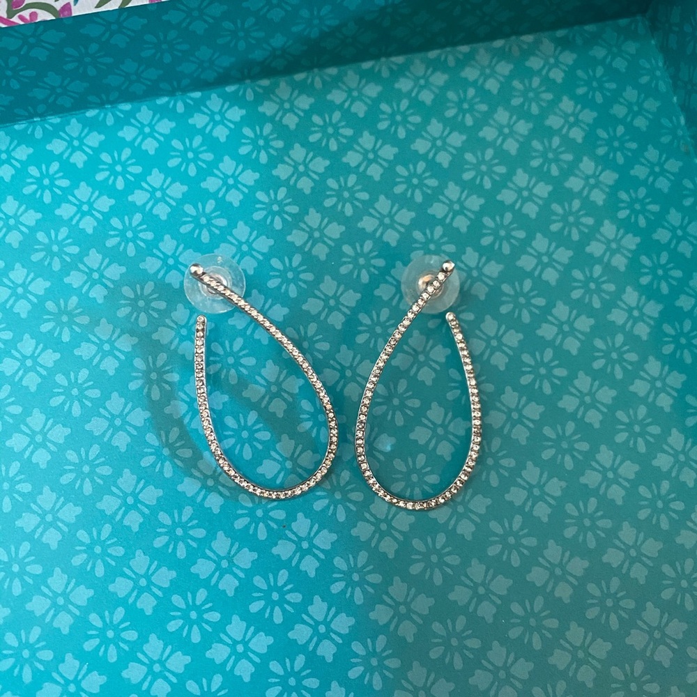 CZ silver earrings
